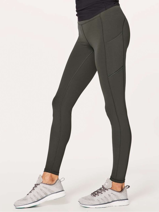 lululemon athletica Pants - Lululemon Speed Up Tight Full-On Luxtreme Olive Active Leggings Size 4